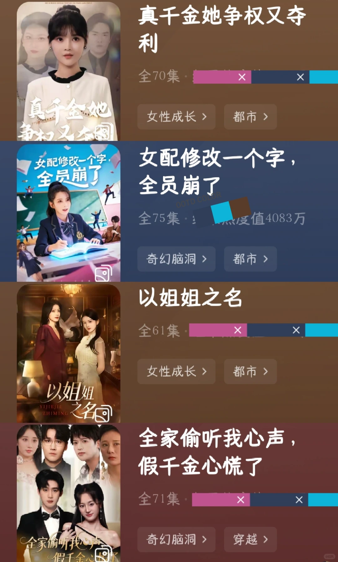 60部真假千金短剧测评