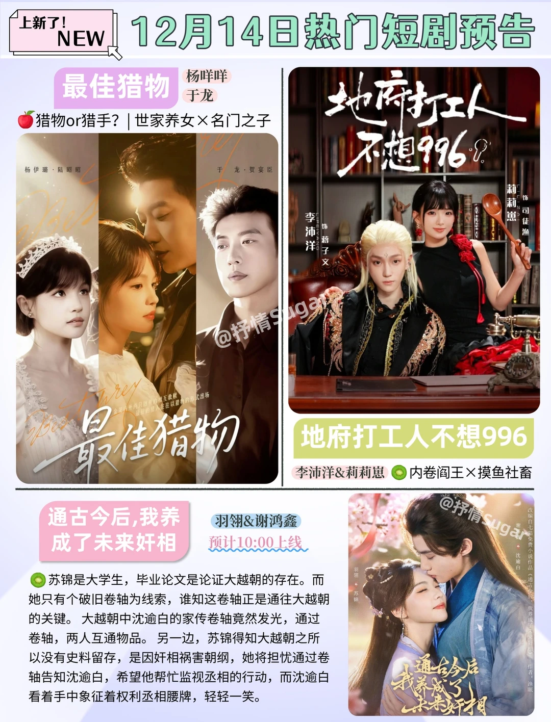 短剧预告 | 12月14日热门短剧上新推荐