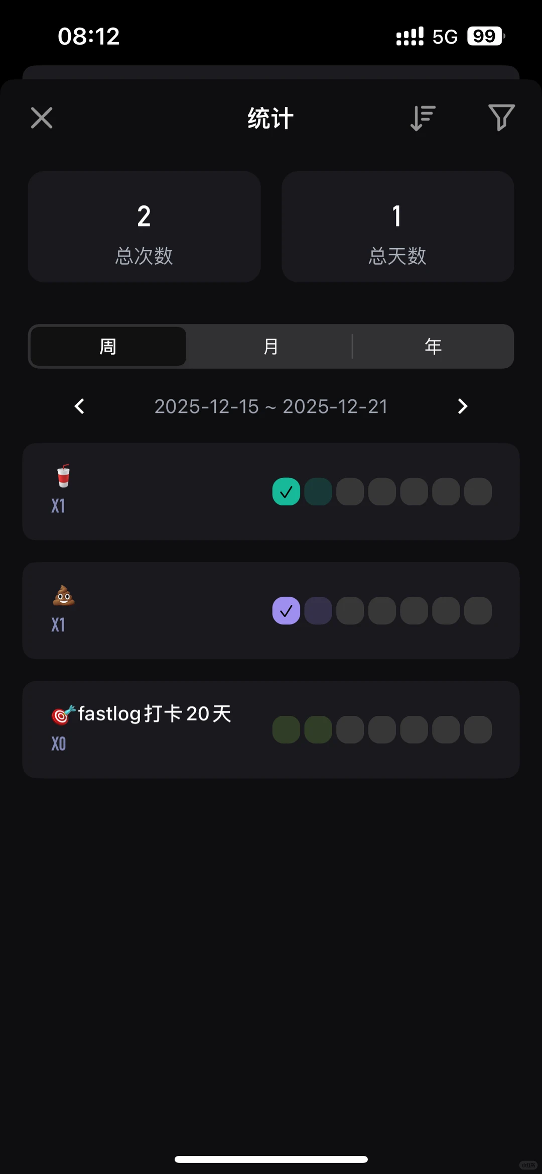 宝藏app｜fast log打卡第一天
