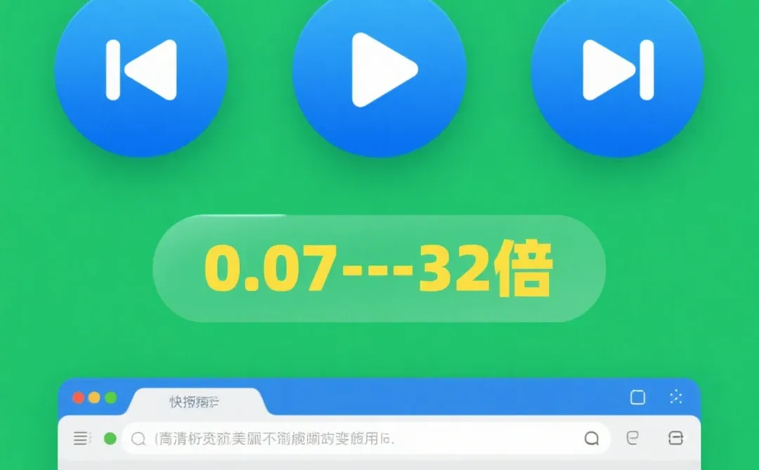 网页视频加速插件浏览器倍速播放快进脚本