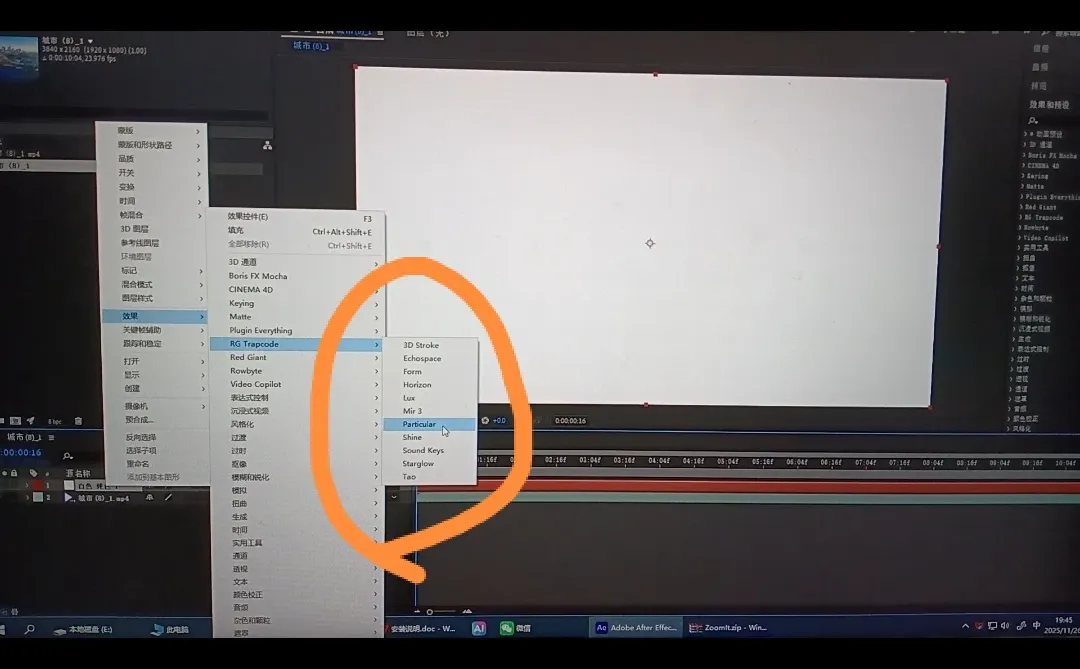 求助，AE下载粒子插件