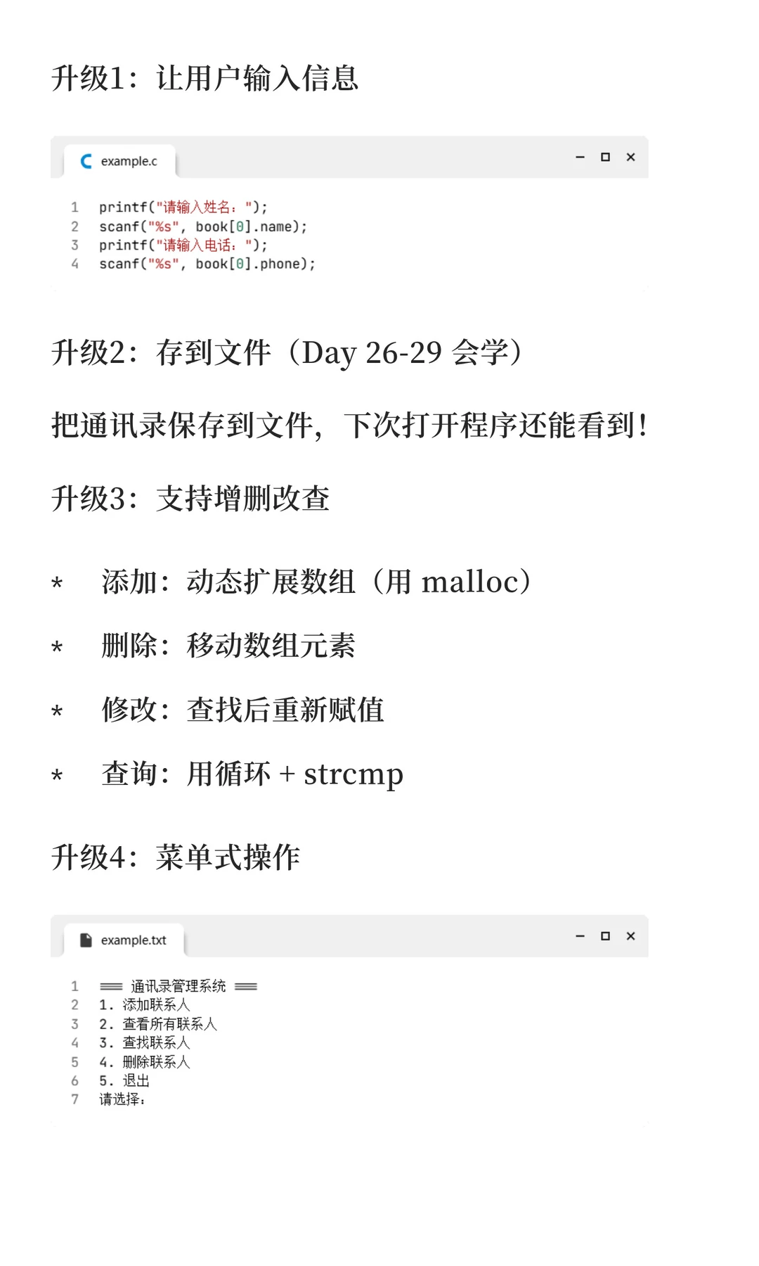 Day 25 ｜ C语言：10行代码写个通讯录雏形