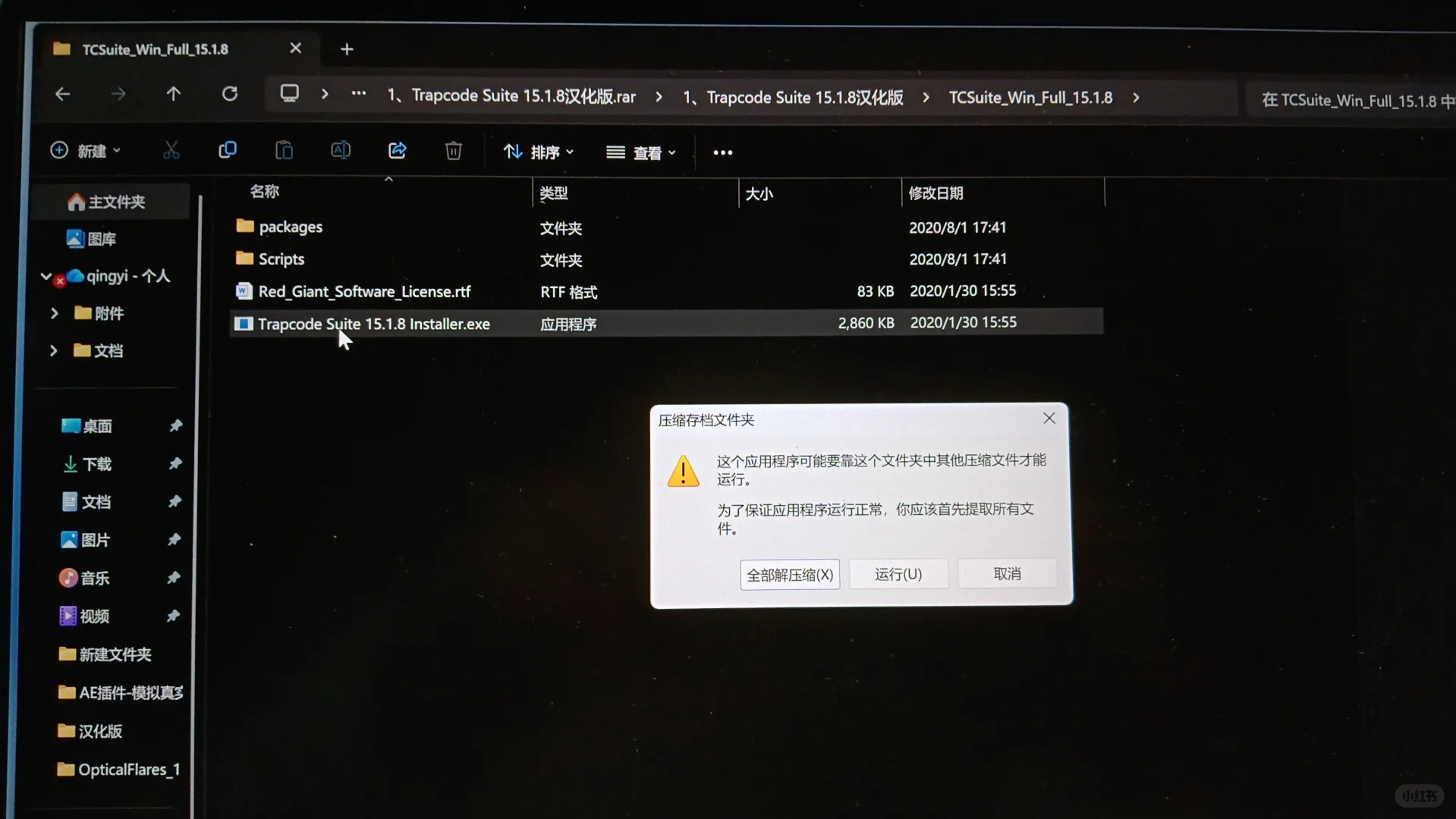 求助，为什么安装不了粒子插件