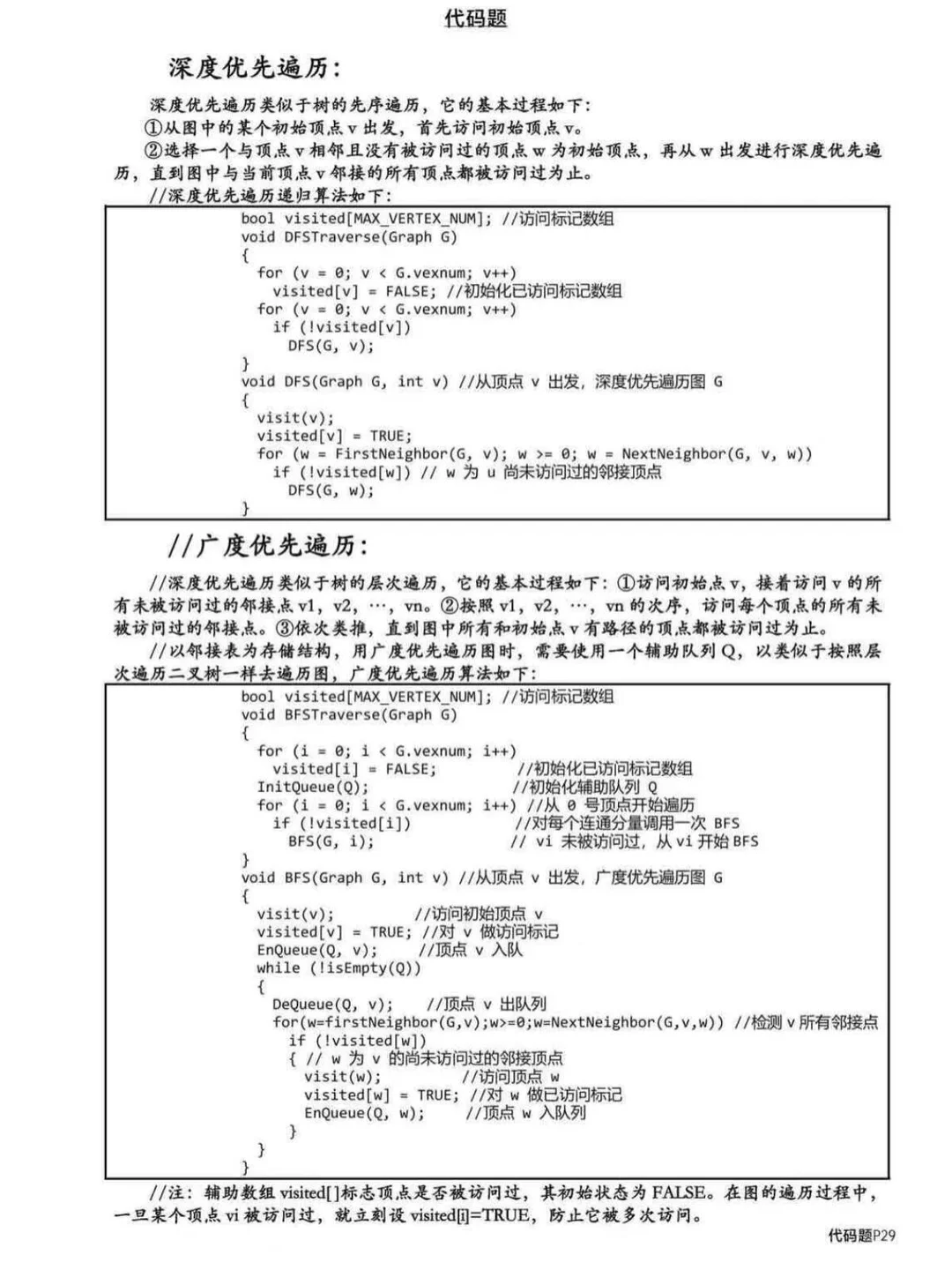 数据结构代码题背完考试就像抄答案！！