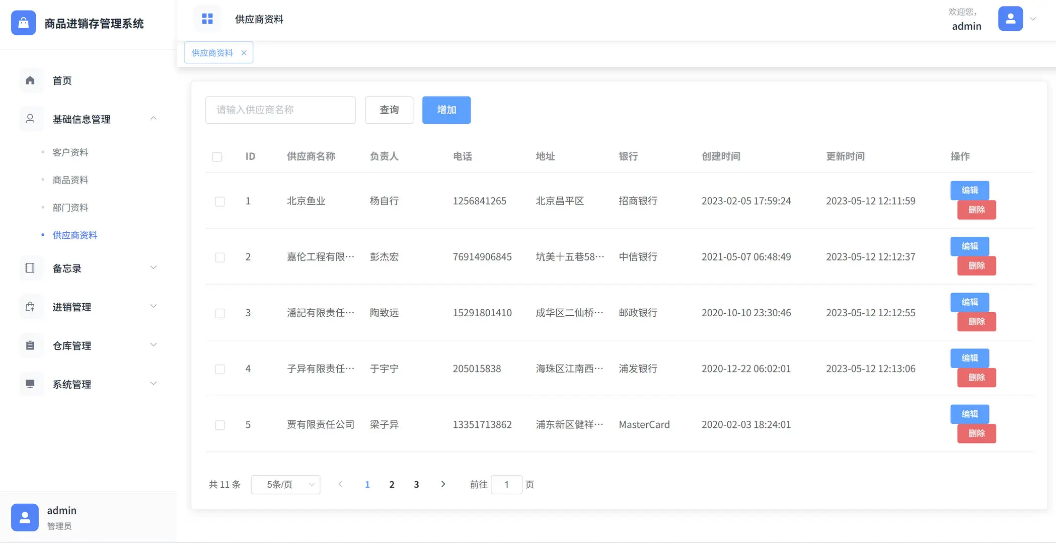 商品进销存管理系统源码