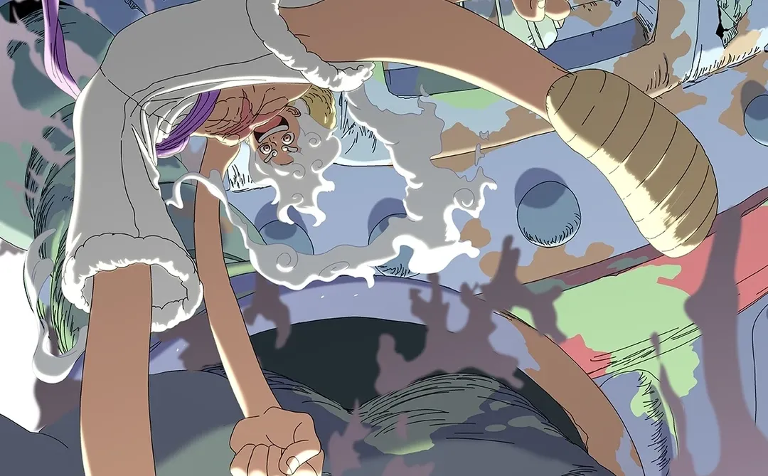 海贼王官方APP12月人物图像：路飞与铁巨人