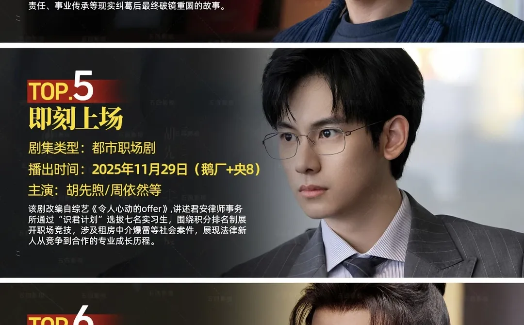 正在热播的六部剧，你在追哪一部