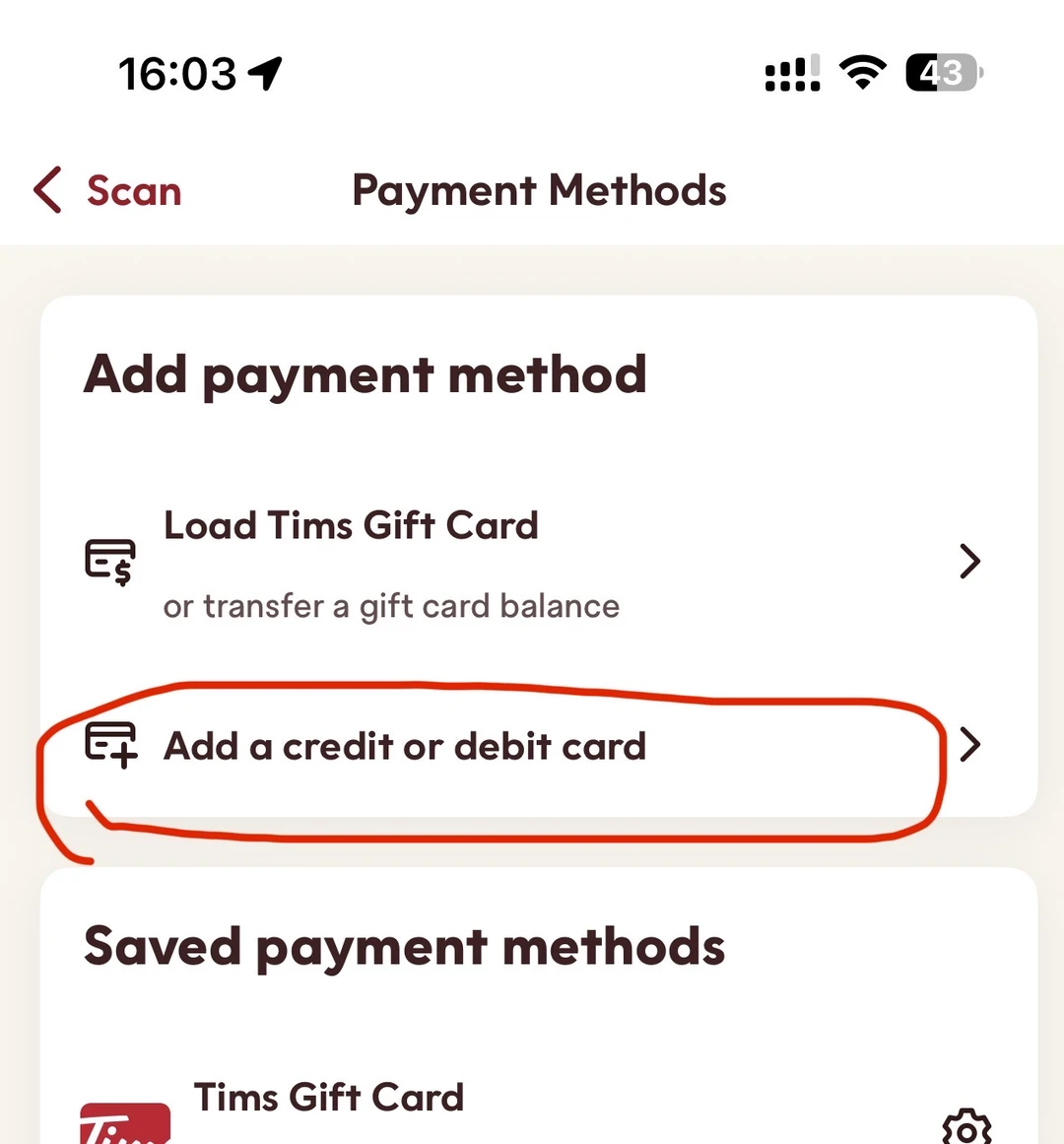 Tim礼品卡充值到App教程