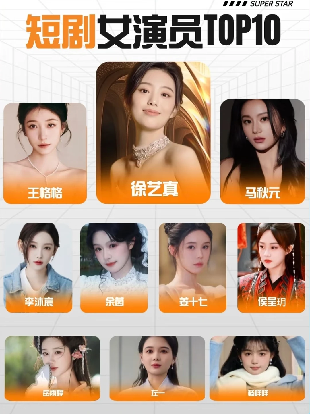短剧女演员TOP10，欢迎合作！