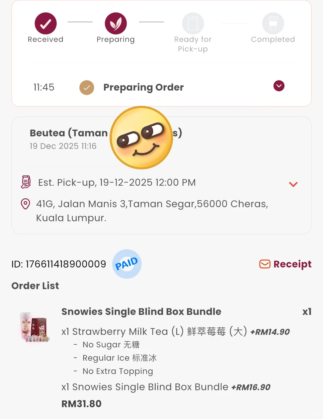 🇲🇾茶仙子成功抢到啦 App一开始就瘫痪了