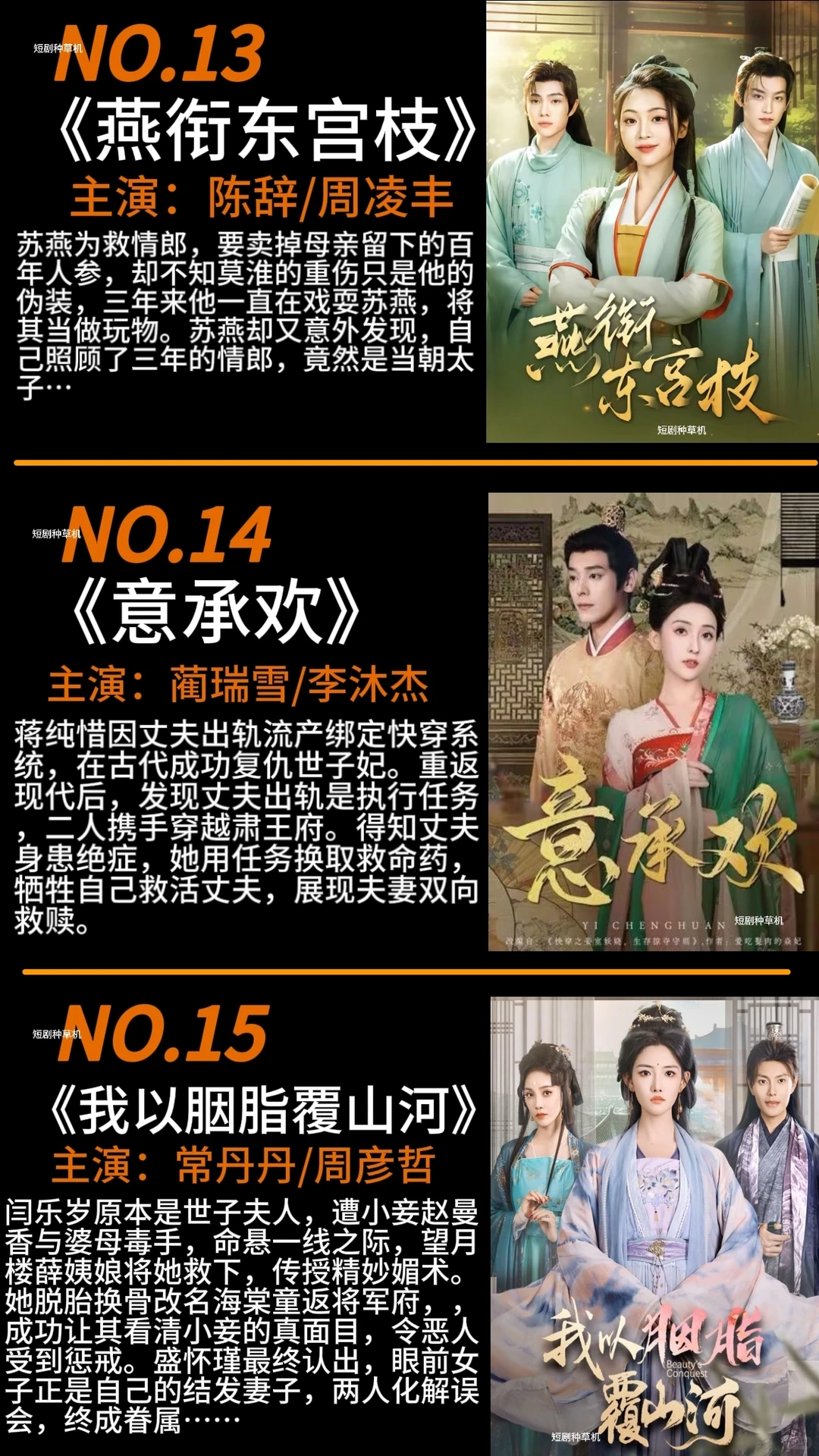 5月高质量精选热播古装短剧第一弹🔥