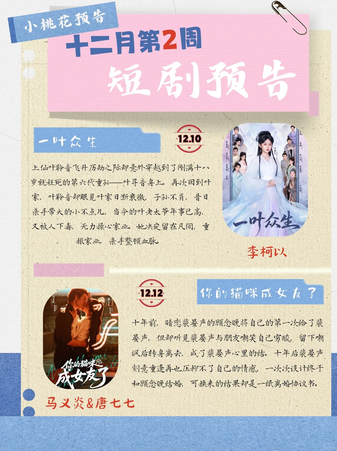 12月第2周精选短剧预告