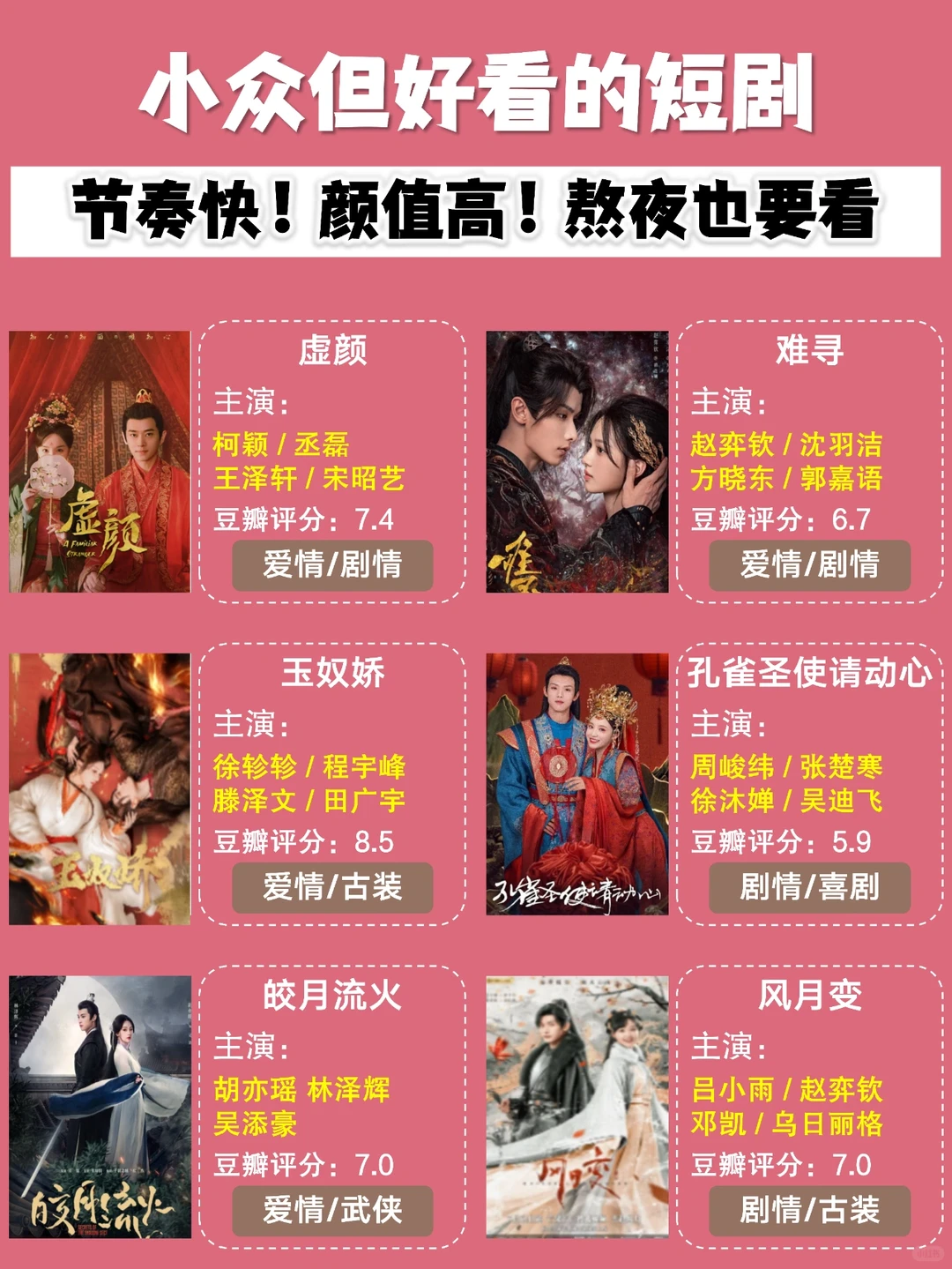 小众但好看的短剧！颜值高！熬夜也要追