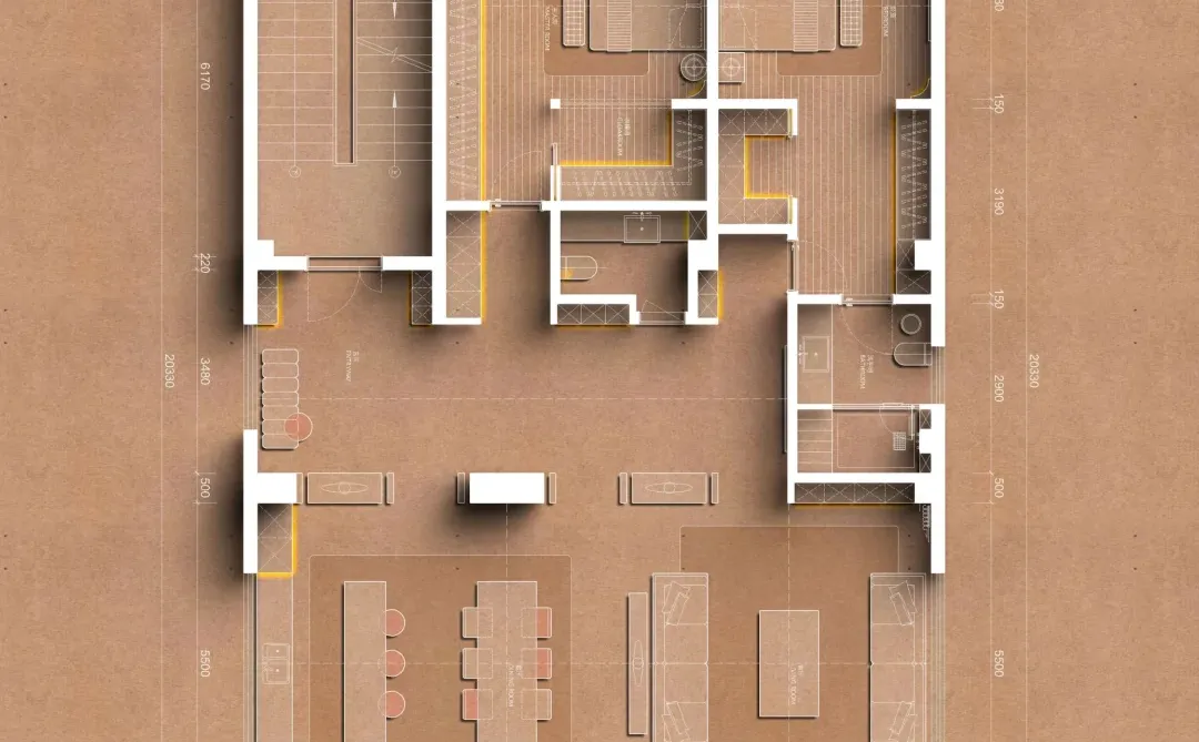 填色后一键生成，彩平图模板风格【84】