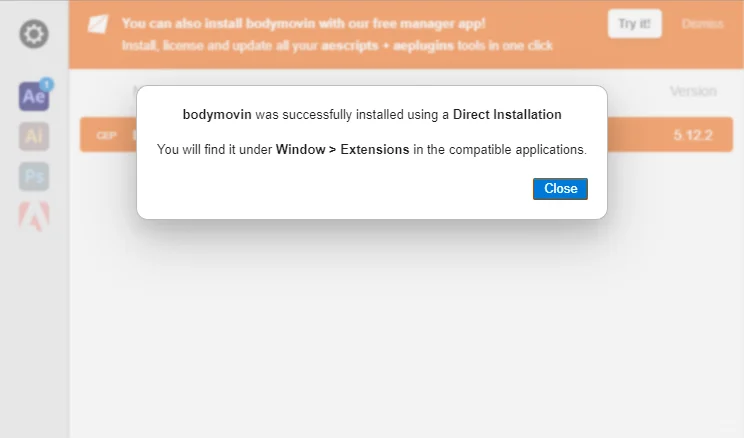 免费bodymovin插件安装