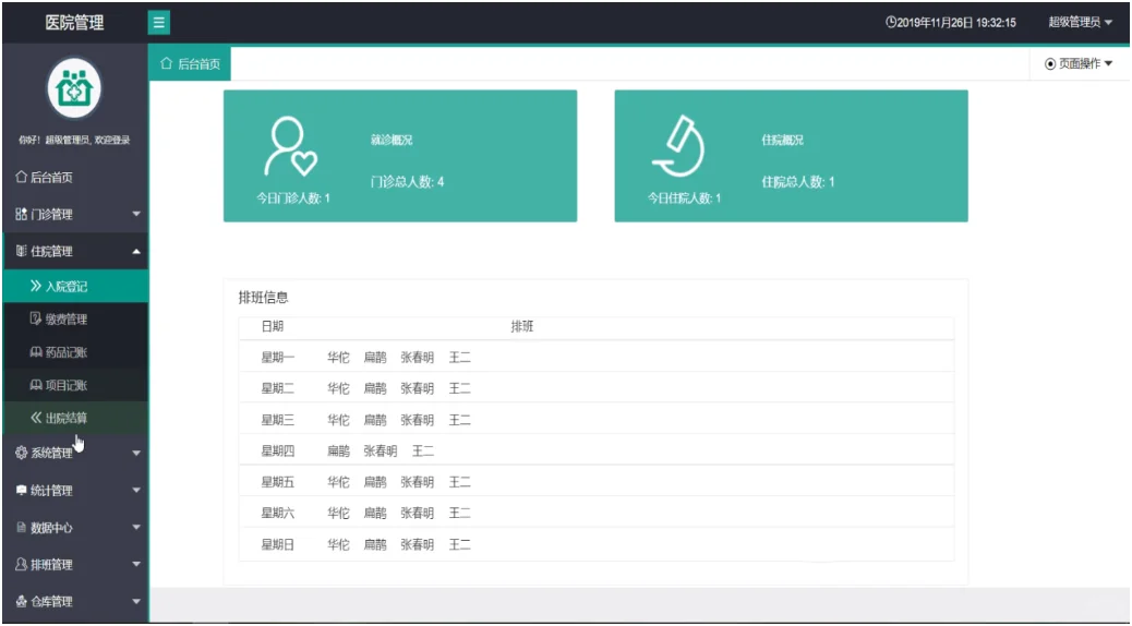 【医院信息管理系统】项目源码分享