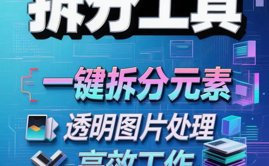 PS必备!一键拆分PNG文字图层