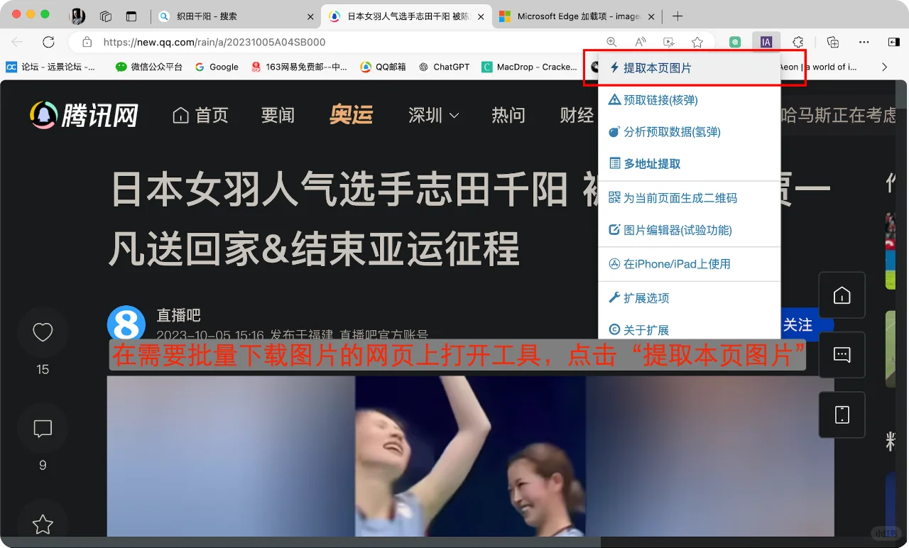 macbook一键批量下载网页图片工具