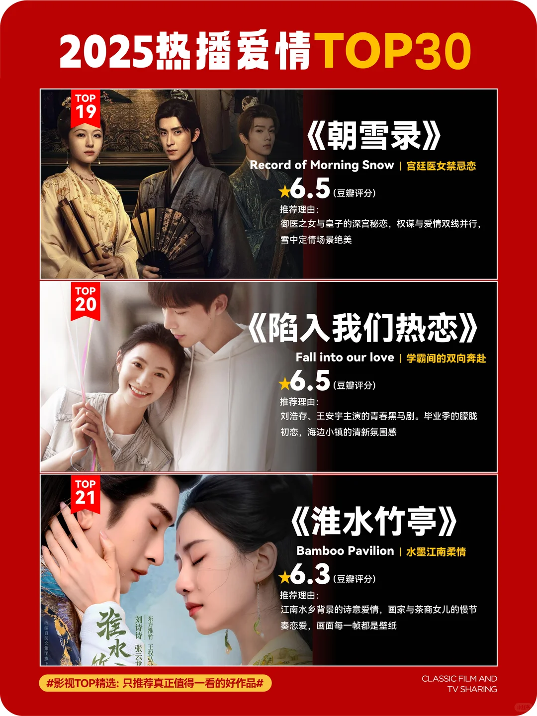 拒绝剧荒！2025年30部高甜爱情剧盘点