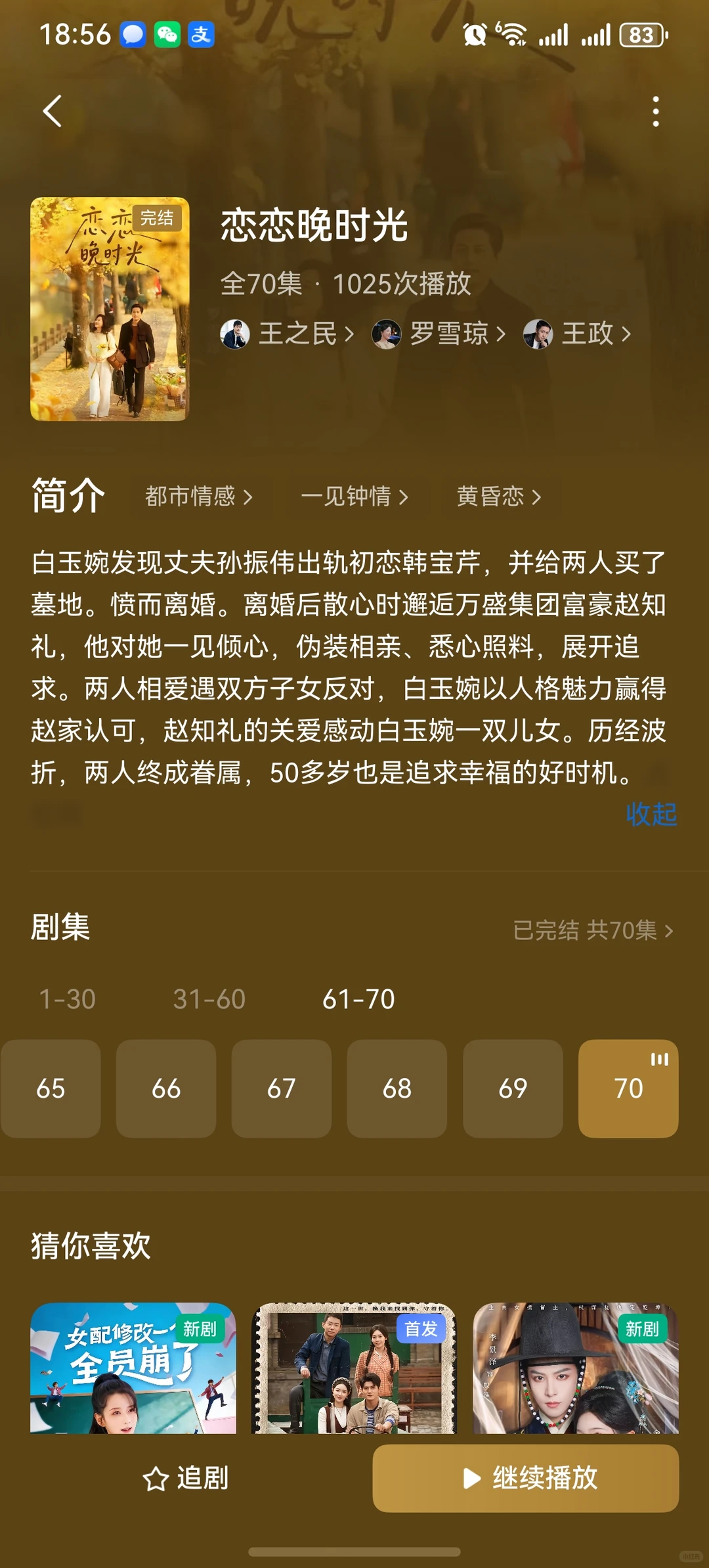 恋恋晚时光 推荐