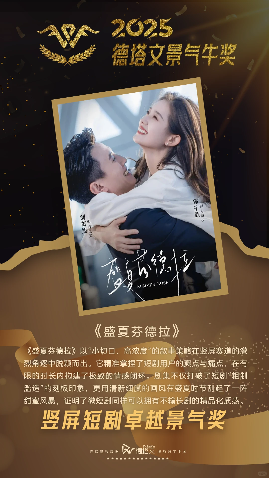 竖屏短剧卓越景气奖：盛夏芬德拉