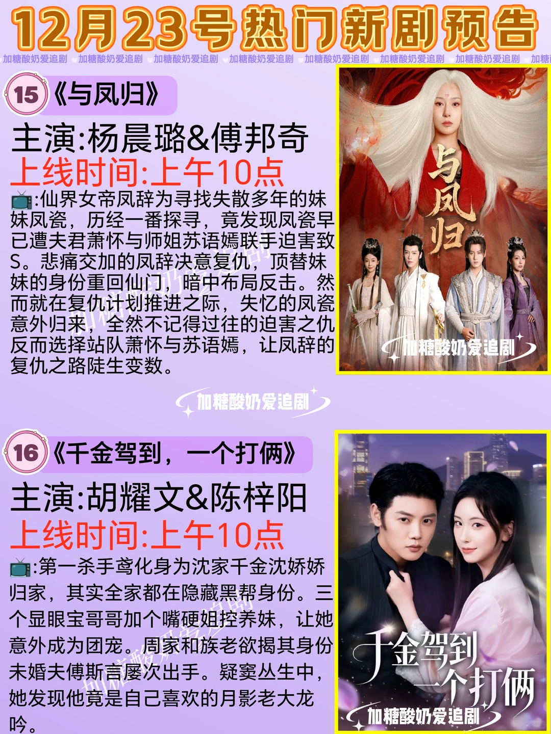 天花板短剧💥12月23日热门短剧预告