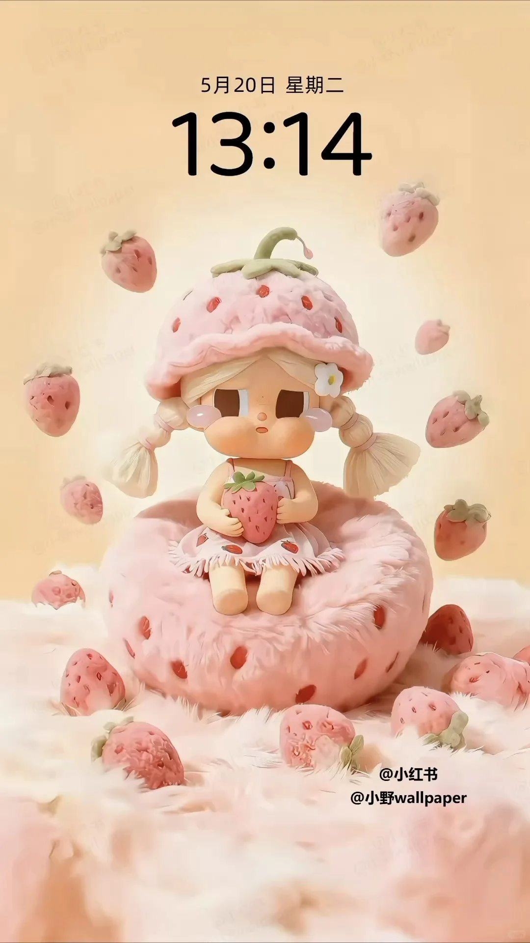 153 ☛ 动态壁纸 ▏哭娃crybaby草莓甜心壁纸