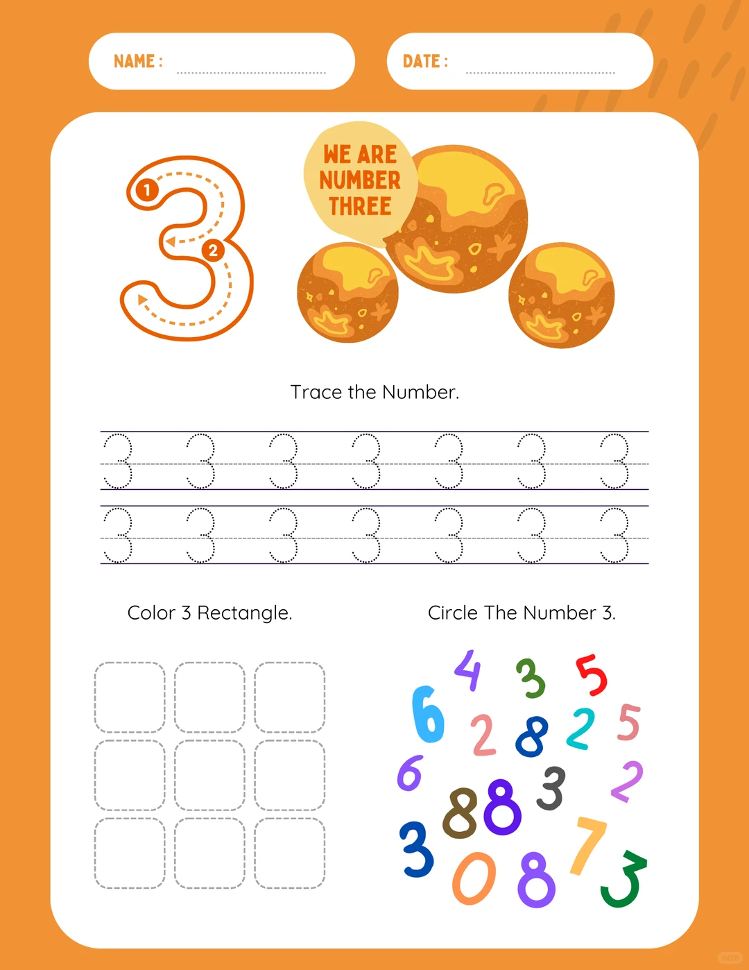 ⏬免费资源下载｜🌕🌍太空主题数字练习册