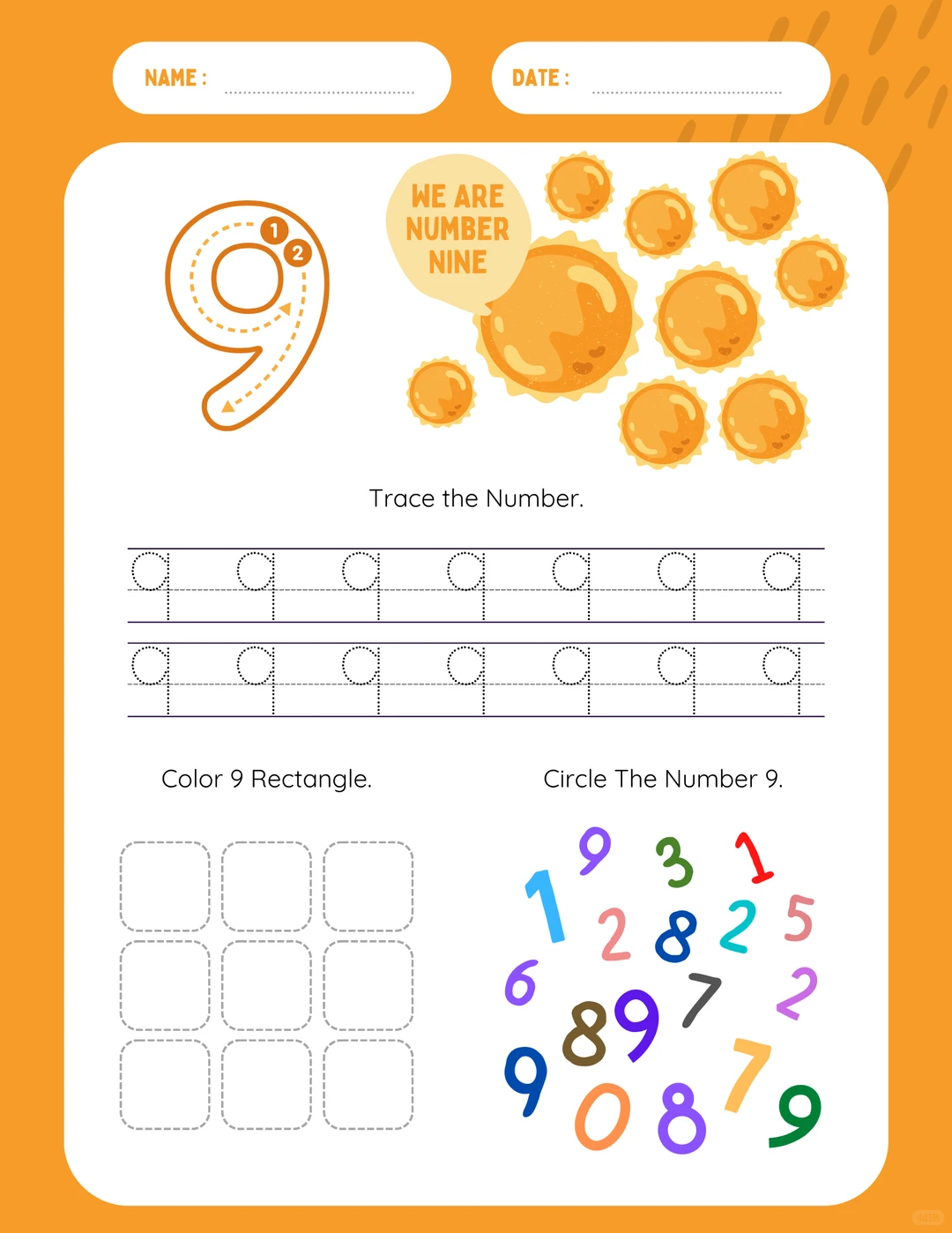 ⏬免费资源下载｜🌕🌍太空主题数字练习册