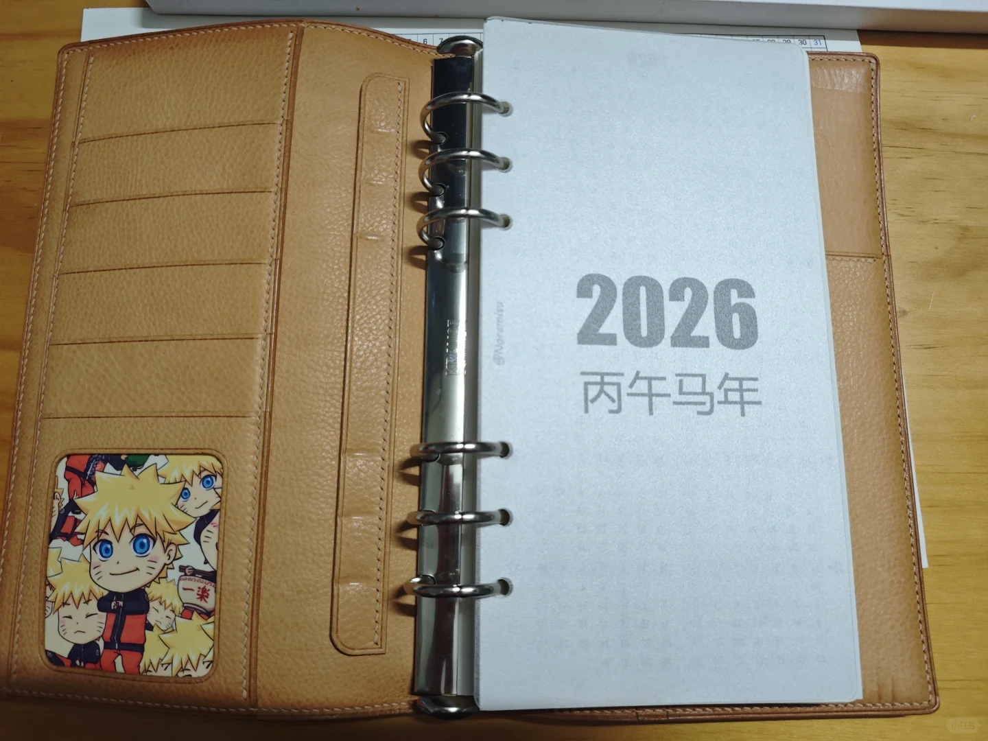 【自制内页分享】A5slim三折页2026月历打卡