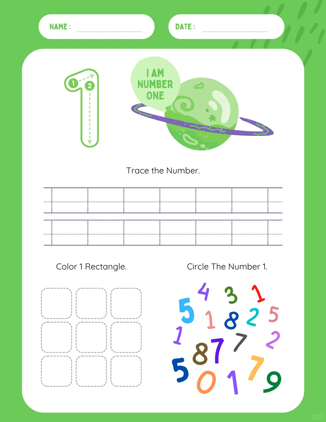 ⏬免费资源下载｜🌕🌍太空主题数字练习册