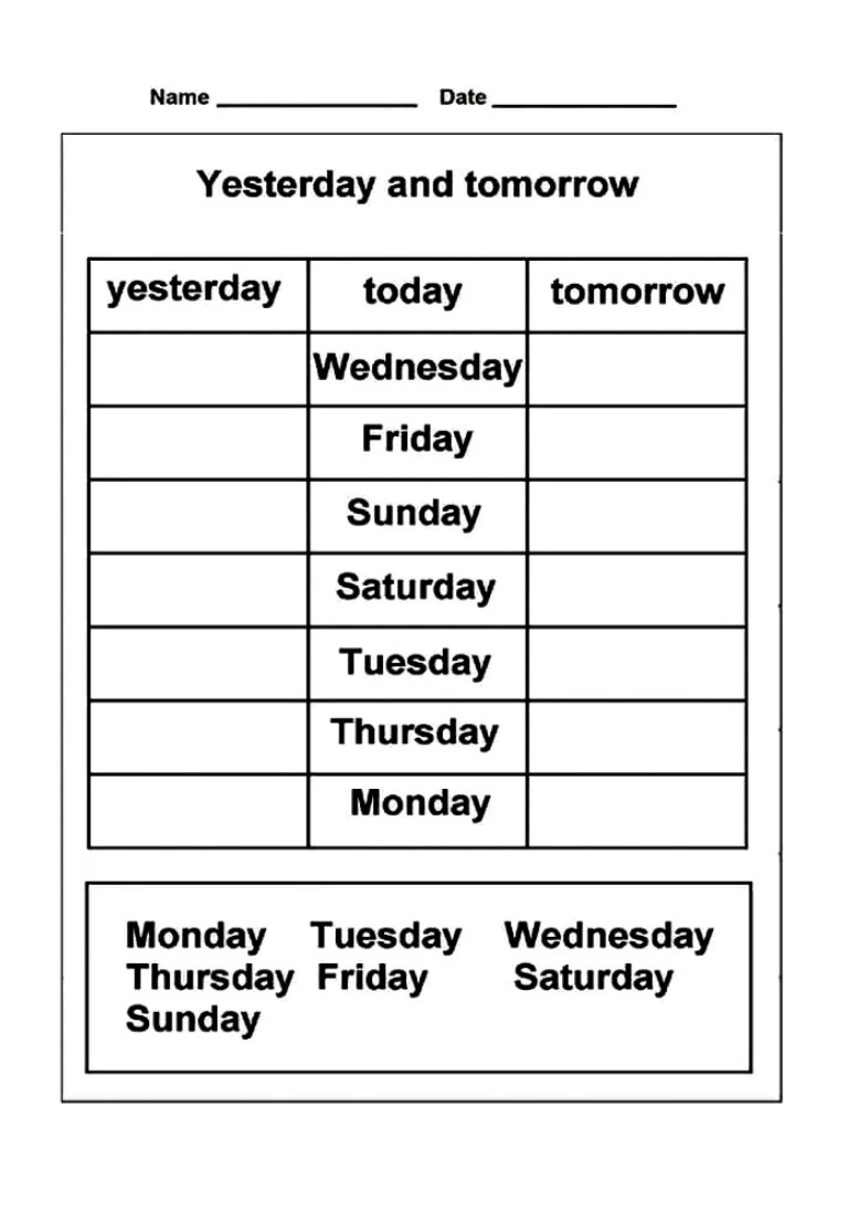 每日学英文-Week 星期
