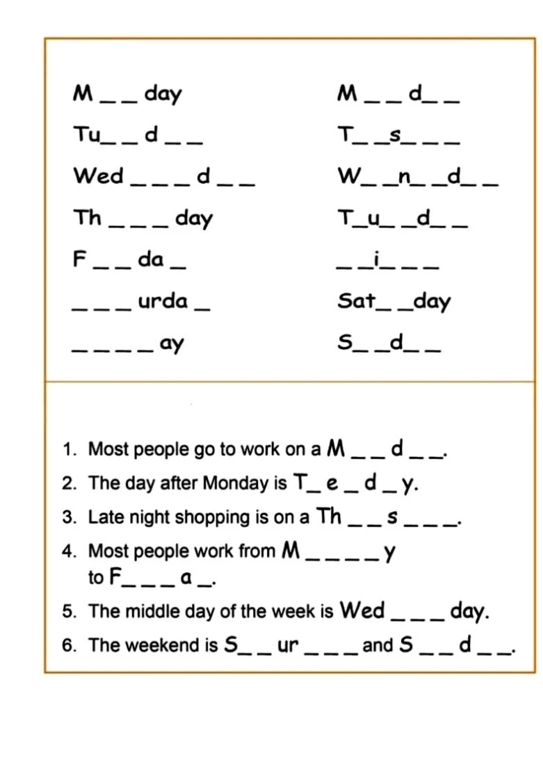 每日学英文-Week 星期