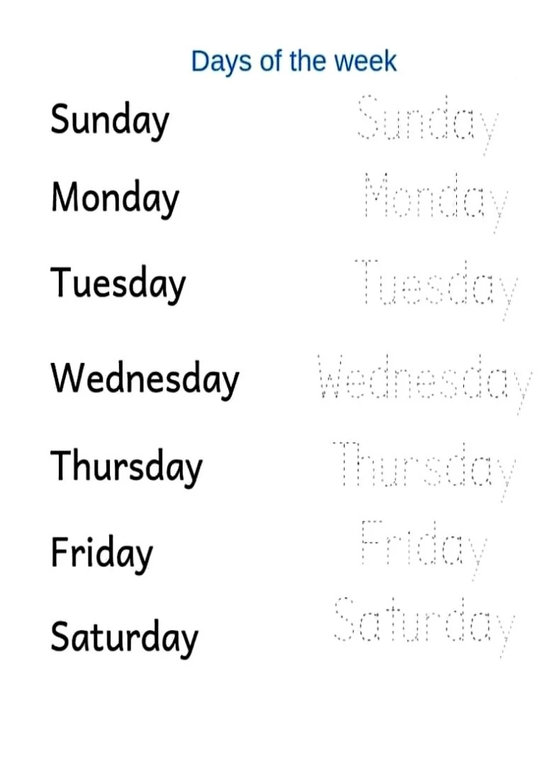 每日学英文-Week 星期