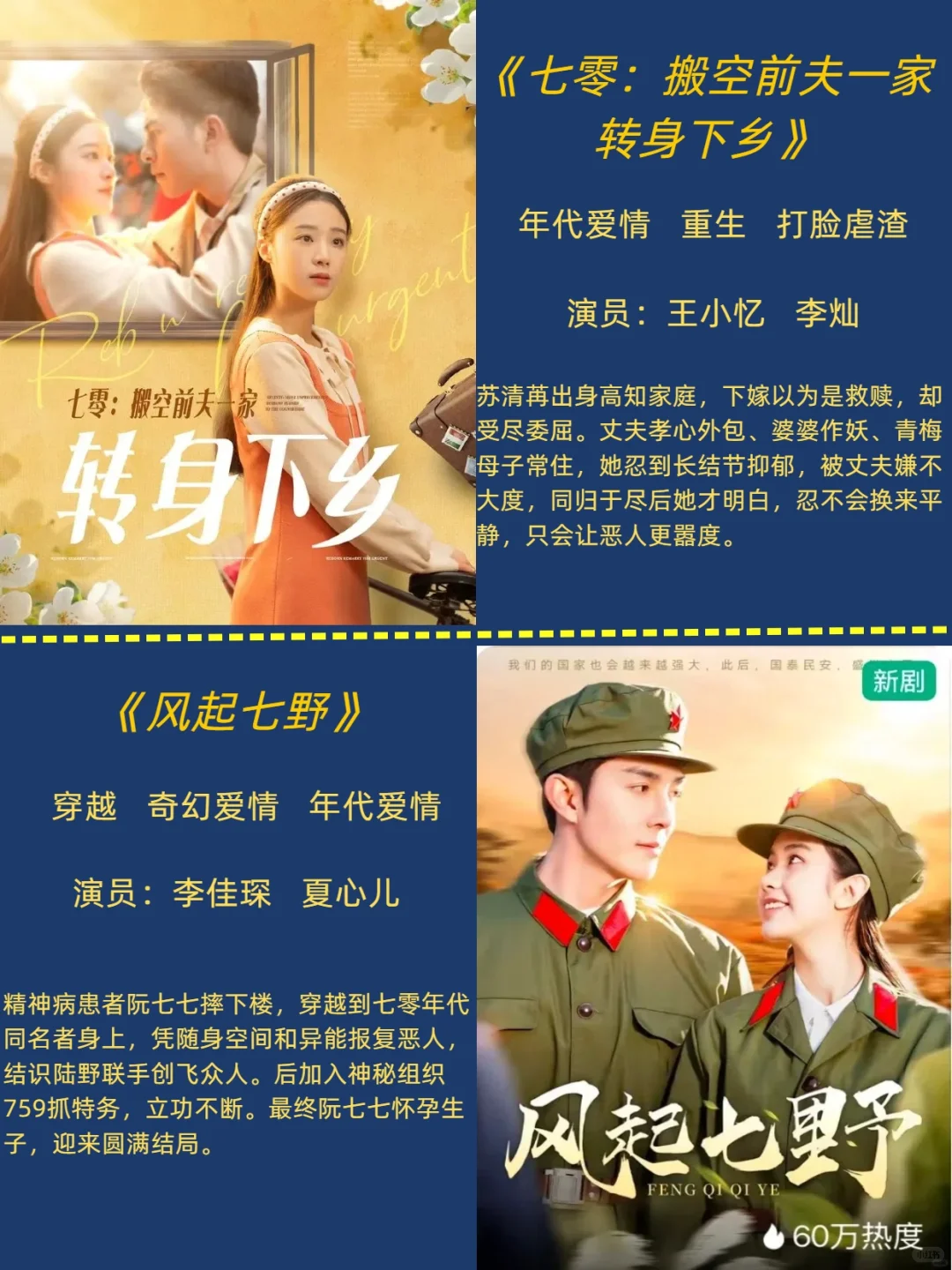 八部近期好评年代剧推荐