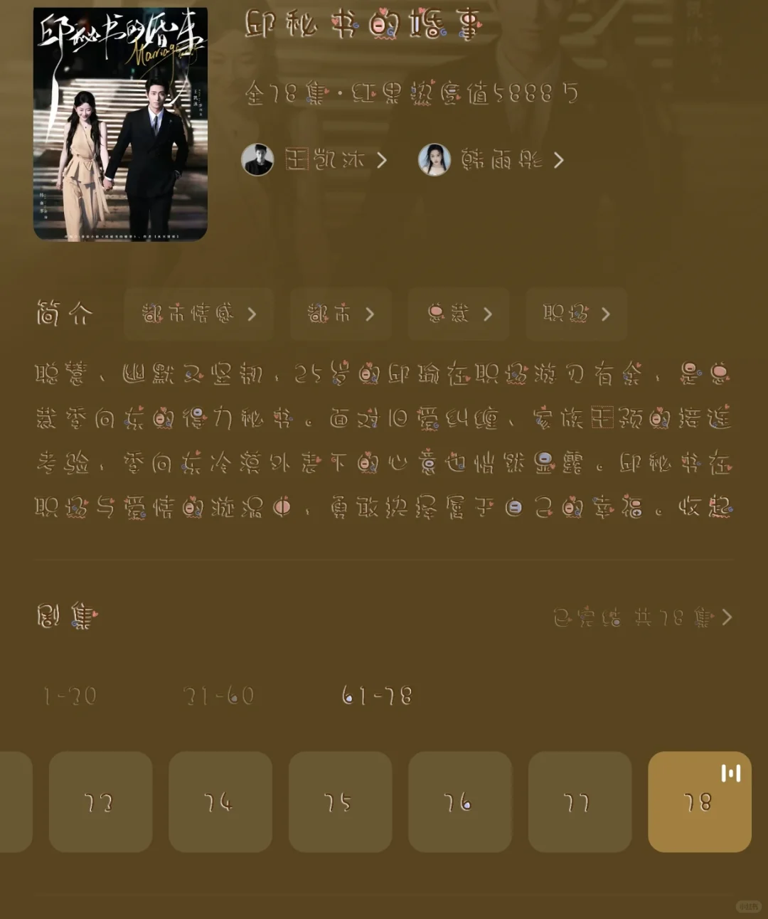 《邱秘书的婚事》四星