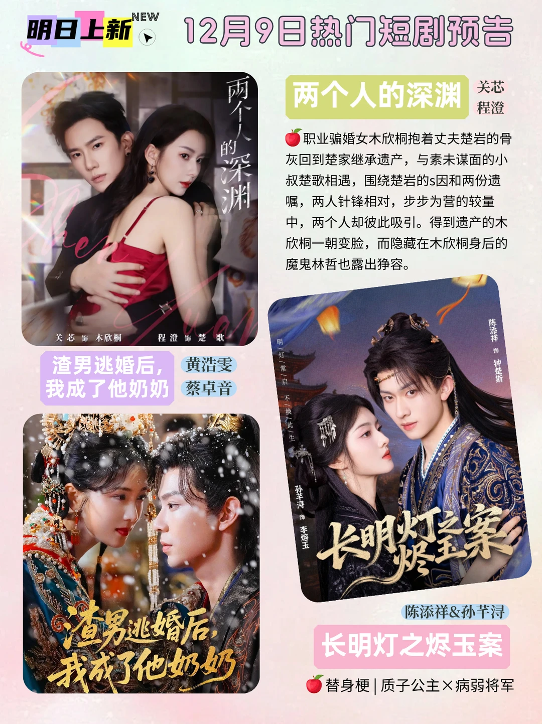 短剧预告 | 12月9日热门短剧上新+速评！