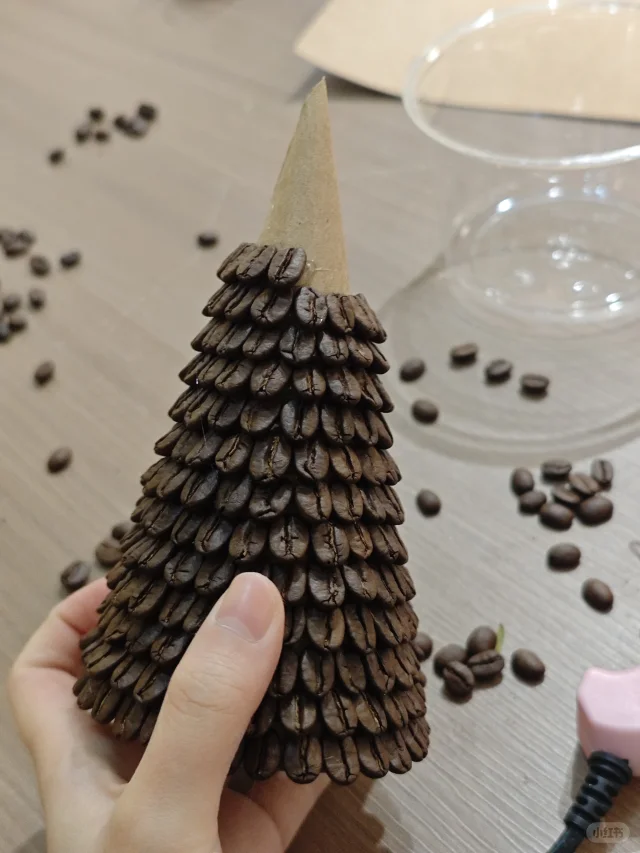 好喜欢我做的咖啡圣诞树