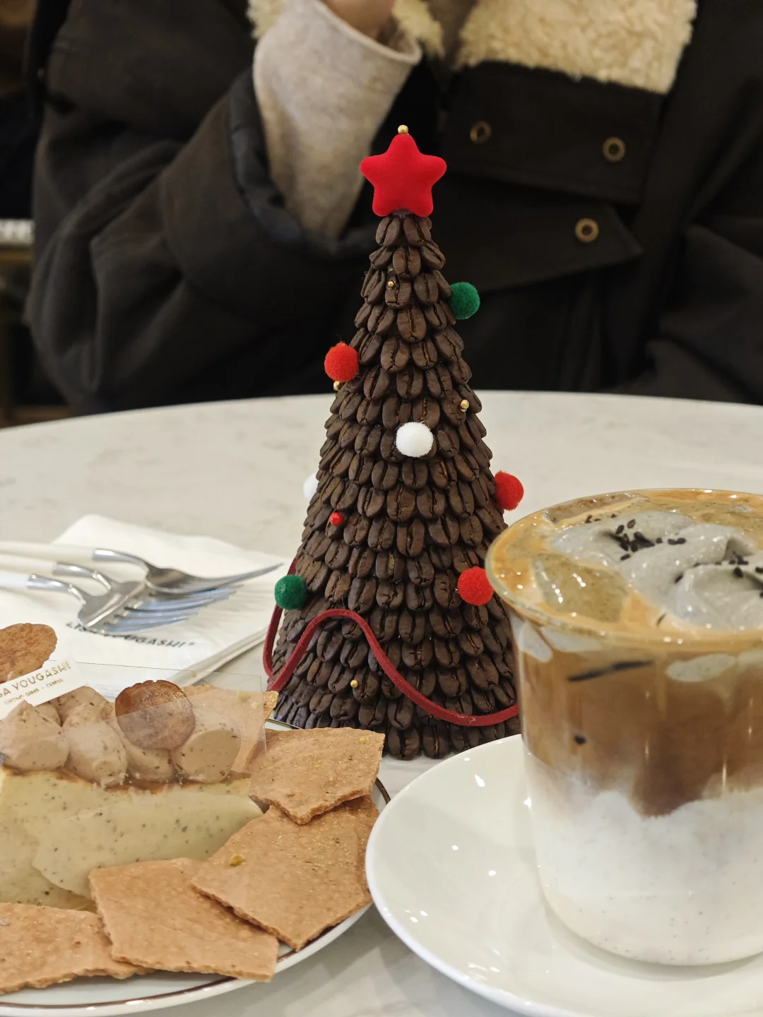好喜欢我做的咖啡圣诞树