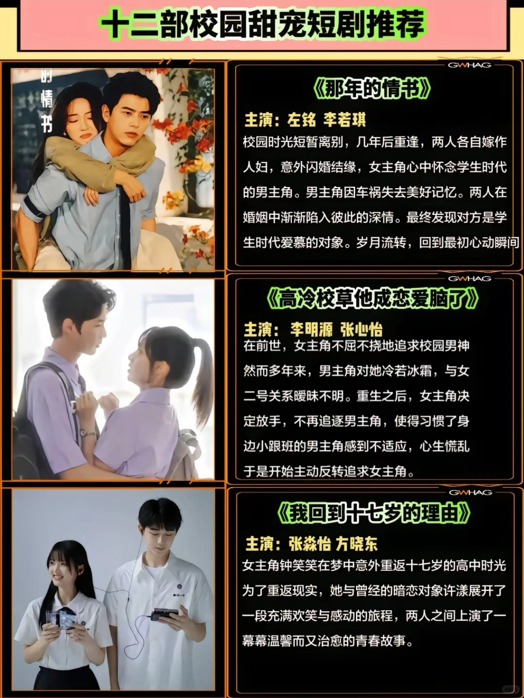 校园甜宠短剧推荐！拯救剧荒的你