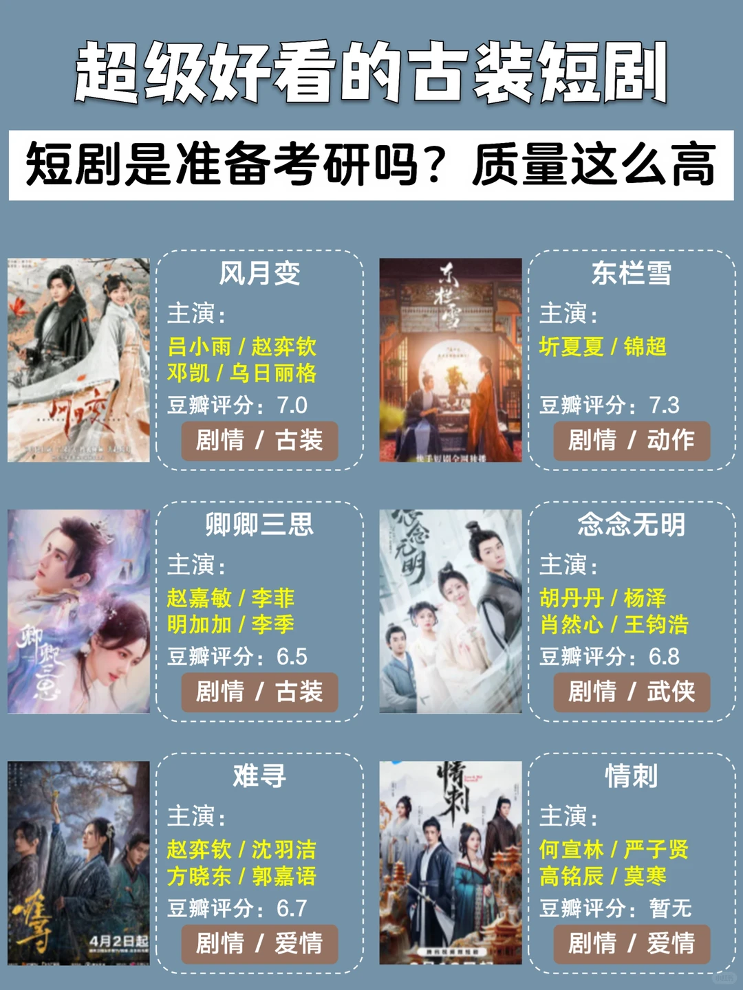 好看‼️质量超好的高分古装短剧🔥