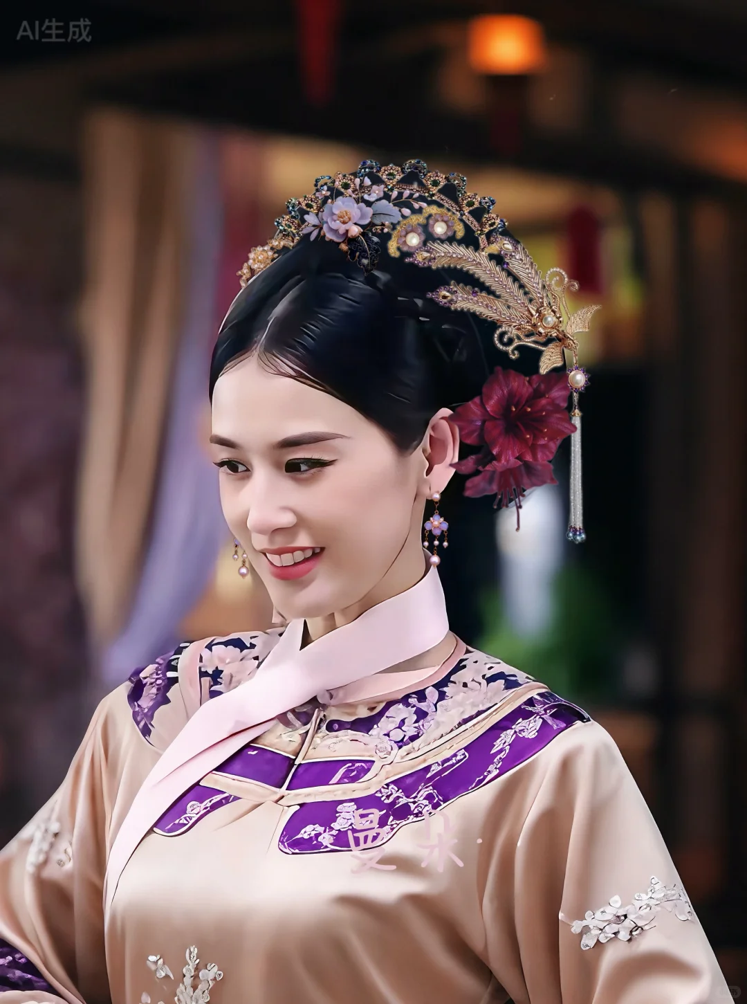 黄圣依少见的清宫造型