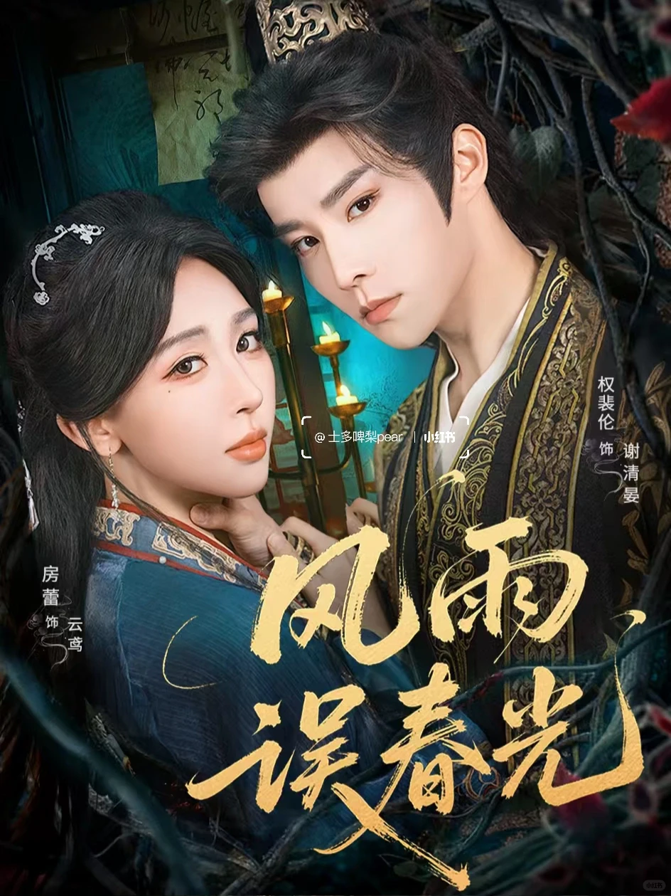 古装短剧海报设计//风雨误春光