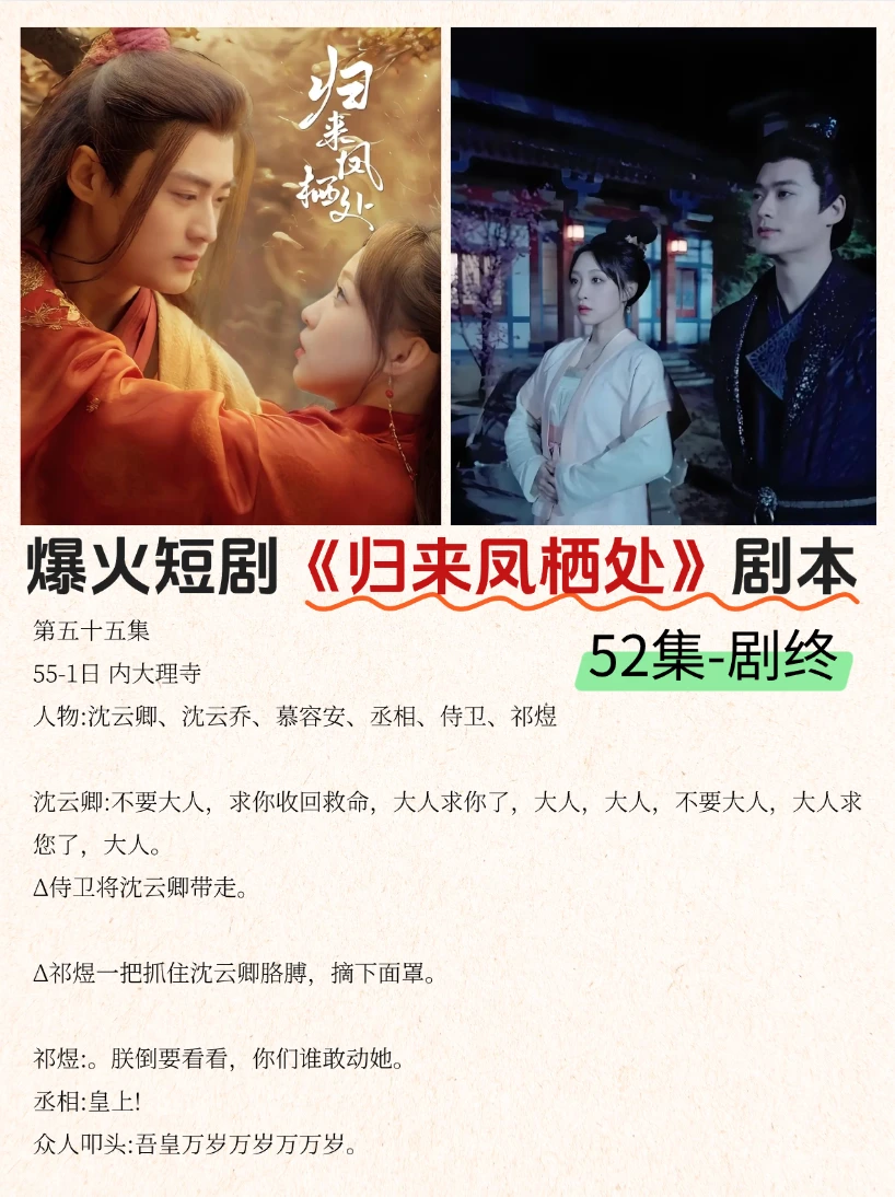 归来凤栖处剧本 | 女主的逆袭复仇之路