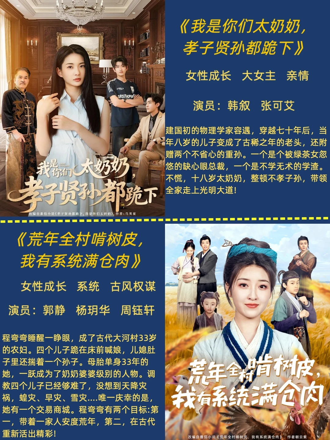 八部近期热度很高的穿越剧