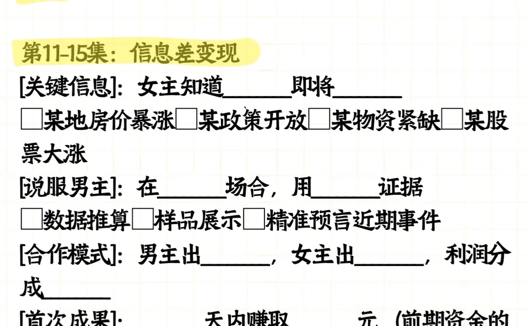 穿越逆袭大女主向，填表式写作，三集内必爆