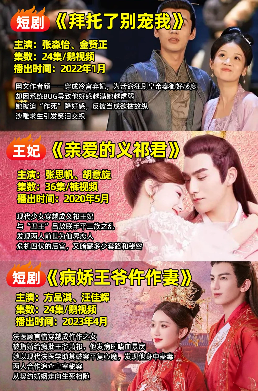 28部穿越古装剧❗你看过几部❓