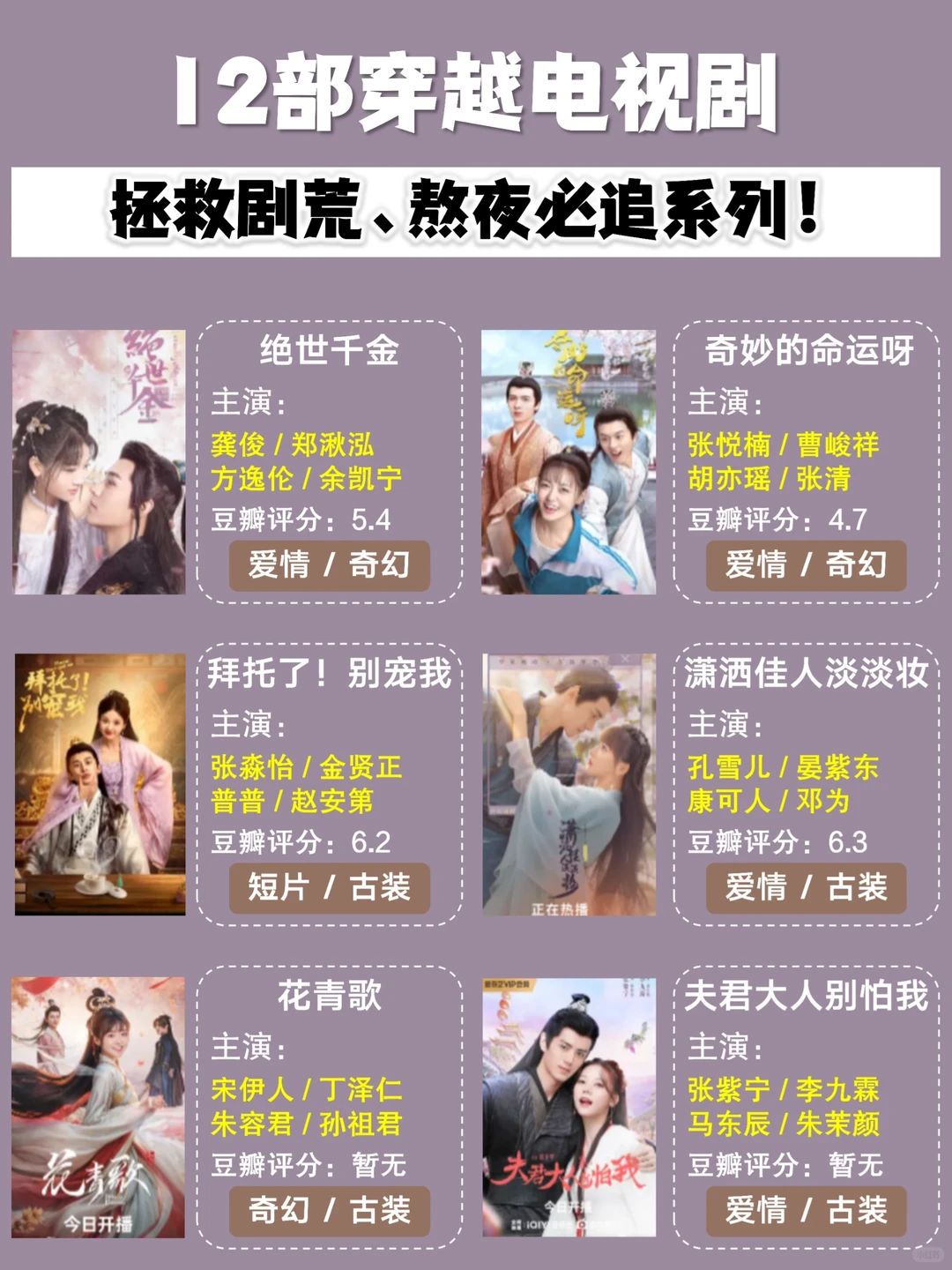 穿越电视剧合集来了