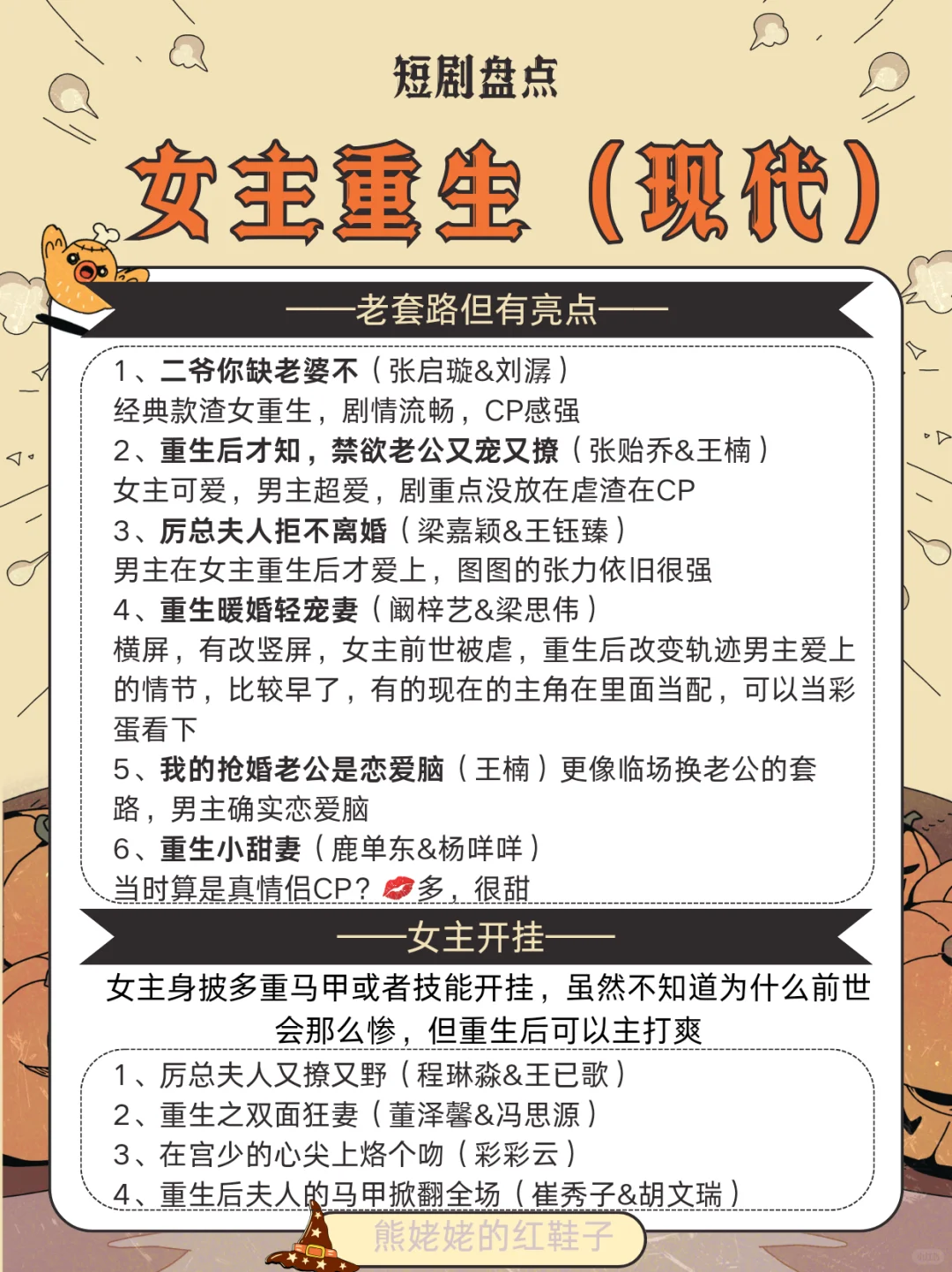 保守了，我看过的女主重生本何止四十九😂