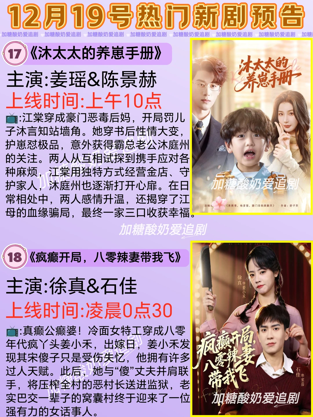 天花板短剧💥12月19日热门短剧预告